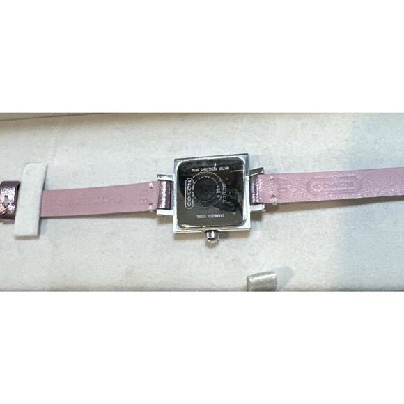 Rare Find Vintage Coach Pink Chrystie Women\'s Genuine leather Watch 14100026 main image 6